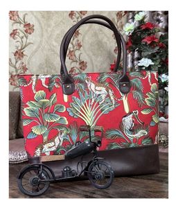 Best Quality Handmade Women's Cotton <b>Tote</b> <b>Bag</b> Beautiful Animal Printed <b>Summer</b> Beach Shopping <b>Bag</b> With Two Straps - Product Image 1