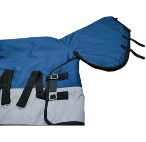 Couverture d'hiver pour cheval de haute qualité, 600 deniers, ripstop, orange, imperméable, respirante, tissu de pluie, doublure en maille, fabricant indien - Product Image 6