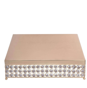 Base para Pastel de Metal Cuadrada con Diseño de Cristal al Mejor Precio - Product Image 6