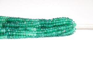 Nueva llegada 13 pulgadas Premium verde ónix cuentas hebra 4mm verde ónix Rondelle piedras preciosas naturales tipo piedras preciosas sueltas - Product Image 2