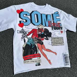 T-shirt graphique d'impression Dtg personnalisé lourd hommes 250 Gsm surdimensionné Boxy Fit Streetwear t-shirt pour hommes - Product Image 4