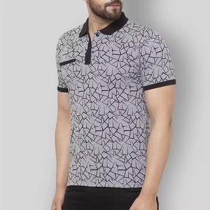 Chemise pour homme de qualité supérieure, couleur unie, 100% coton, séchage rapide, manches courtes, vêtements de golf décontractés d'été - Product Image 1