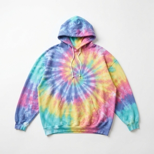 Sudadera con Capucha Unisex de Invierno con Estampado Tie-Dye Degradado / Sudadera Personalizada de Estilo Urbano en Poliéster/Algodón - Product Image 2