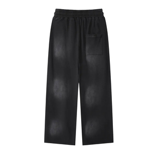 กางเกงสเวตเตอร์ผู้ชายผู้หญิงเอวยางยืดมีเชือกรูดขาตรง - Product Image 2