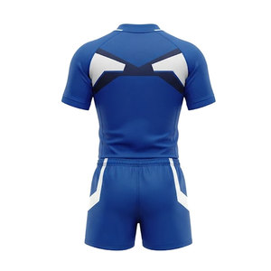 Ensemble d'uniformes de rugby pour hommes haute performance, tissu polyester respirant, séchage rapide, léger, chemise et short, joueurs professionnels - Product Image 2