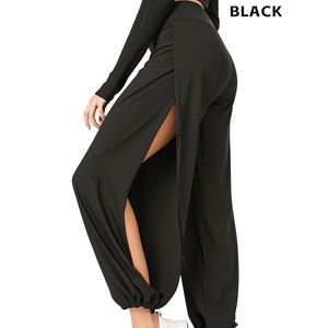 Pantaloni da yoga Harem Boho con spacco alto da donna, fluidi, alla moda e comodi - Product Image 6