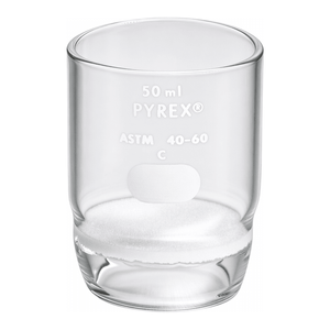 Crisol de vidrio de borosilicato PYREX de alta forma Gooch con disco fritado para filtración analítica - Product Image 3