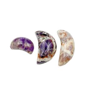 Ametista Chevron Natural Curvada en Forma de Luna, Cristal Pulido Morado, Gema Curativa, Decoración Energética para Meditación, Reiki y Chakras - Product Image 5