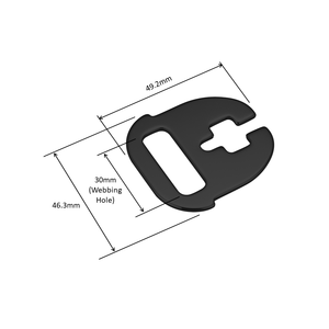 Hebillas de Cinturón de Seguridad de Plástico Negro con Diseño Cuadrado e Inserto Metálico para Uso en Cinturones de Seguridad de Automóviles - Product Image 3