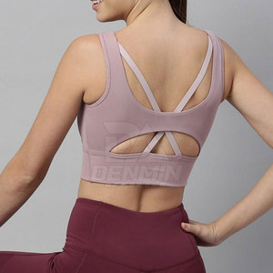 Women Gym Sports Bra High Support <b>Padded</b> Adjustable Straps Breathable Mesh Yoga <b>Running</b> Fitness Workout Activewear - Product Image 5