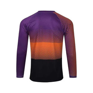 Jersey de Motocross Retro Personalizado, Talla Grande, Secado Rápido, Manga Larga, Transpirable, Poliéster/Algodón, Color Degradado, Profesional - Product Image 3
