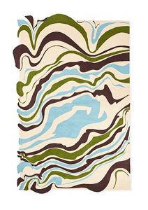 Custom Hand Tufted Scandinavian Abstract Wool Area Rug with Latex Backing Washable for Home Hotel Prayer Use - Product Image 2