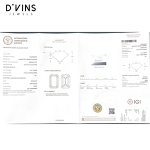 เพชร D'vins Jewels สีเขียวเข้มแบบแฟนซี เจียระไนทรงเอเมอรัลด์ VS1 น้ำหนัก 6.61 กะรัต เพชรเพาะเลี้ยงในห้องปฏิบัติการ สำหรับทำเครื่องประดับ - Product Image 6