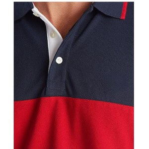 Camisa Polo de Manga Corta para Hombre, 100% Algodón Piqué, Diseño Color Block, Casual, para Oficina y Uso Diario - Product Image 5
