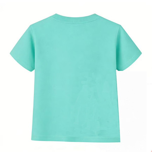 T-shirts en coton biologique tricotés décontractés pour petites filles, hauts à manches courtes à volants, imprimé fruits mignon pour l'été, vente en gros - Product Image 4