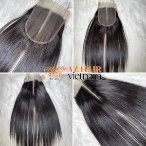 Cheveux vietnamiens Super Double Drawn, lisses et soyeux, cuticules alignées, bruts, non traités, vierges, Remy, en paquet, noir naturel - Product Image 5