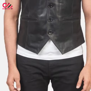 High Quality Custom Style Men's Sportswear Outdoor Winter <b>Vest</b> in Leather for Motorcycles Fashionable Sports Men's <b>Vest</b> - Product Image 4