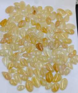 Cabochon de pierre précieuse jaspe jaune naturelle pour la fabrication de bijoux avec coupe en forme de poire |   Fournisseur direct d'usine - Product Image 4