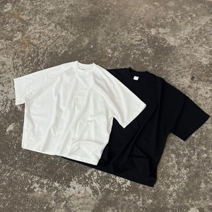 เสื้อยืดคอกลมคุณภาพสูง 275gsm ทรงโอเวอร์ไซส์ หนัก 100% ผ้าฝ้าย เสื้อยืดลำลองทรงบ็อกซี่ แขนสั้น ไม่มีลาย สำหรับผู้ชาย - Product Image 1