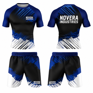 Custom MMA Fightwear Set Rash Guard and <b>Shorts</b> Spandex Polyester Quick Dry Lightweight <b>Grappling</b> Boxing Martial Arts Apparel - Product Image 1