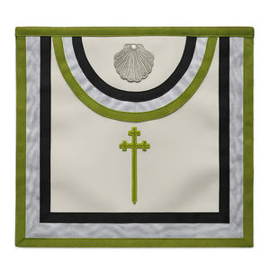 Tablier traditionnel de maître maçon de Loge Bleue, tablier de maître ancien maçon brodé à la main, tablier de compagnon de la Franc-Maçonnerie de l'Arche Royale avec bordure dorée - Product Image 3