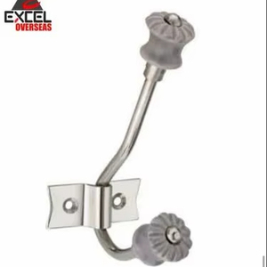 Gancho de hierro fundido para sombreros y abrigos con diseño de manija, para instalaciones estándar en puertas, precio al por mayor - Product Image 1