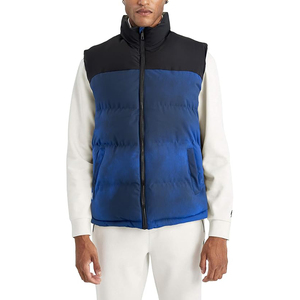 Gilet matelassé dégradé sans manches pour homme – Manteau d'hiver personnalisé – Taille européenne - Product Image 1