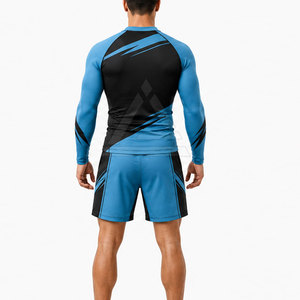 Ensemble rashguard et short MMA premium avec motif imprimé assorti, tissu extensible pour l'entraînement et les performances athlétiques - Product Image 4