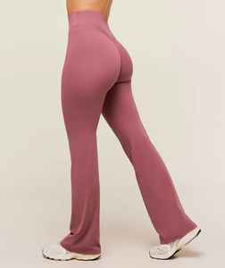 Custom Wholesale Womens Seamless High Rise Gym <b>Leggings</b> for Breathable Quick Dry Lightweight Solid Workout Pants - Product Image 3