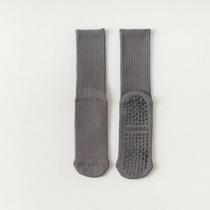 Basic Plain Adults Crew <b>Socks</b> Anti-slip <b>Grip</b> for LOGO <b>Customization</b> Letter Pattern Spring Knitted Bottom Logo Yoga Pilates - Product Image 6