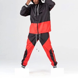 High Quality Customizable Zippered <b>Windbreaker</b> Set Mens Jogger Tracksuit in Plus Size for Summer - Product Image 5