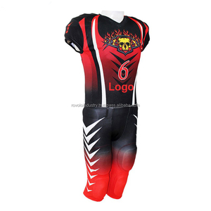 Uniforme de fútbol americano de poliéster 100%, conjuntos de manga corta de alta calidad, diseño de talla grande, transpirable y asequible - Product Image 1
