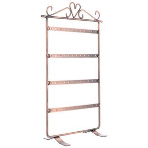 Support à bijoux en cuivre à quatre niveaux avec design en forme de cœur pour la décoration de salle de bain - Product Image 1