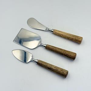 Juego de Quesos en Oferta, para Uso en la Cocina, con Cubiertos de Madera, Juego de Quesos de Acero Inoxidable para Fiestas, Hogar, Hotel y Restaurante - Product Image 3