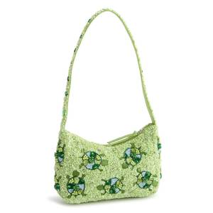Artisan Green <b>Seed</b> Beaded <b>Storage</b> Bag Turtle Pattern Shoulderbag Fashion Handbag Women Evening Clutch Chic Statement Party Purse - Product Image 1