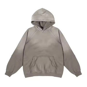 เสื้อฮู้ดดี้ผ้าฝ้ายคุณภาพสูง 100% สำหรับผู้ชาย สไตล์วินเทจซันเฟด ล้างสีด้วยกรดสองครั้ง รับผลิตแบบ OEM พร้อมปักโลโก้ สไตล์วินเทจซันเฟดสำหรับฤดูหนาว - Product Image 1