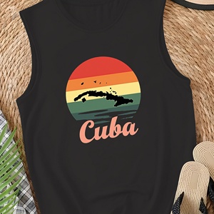 Cuba retro Sunset Chaleco casual Mujer - Product Image 1