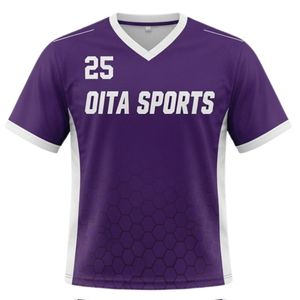Maillot de lacrosse unisexe violet en polyester, coupe athlétique légère, uniforme sportif, vêtements d'entraînement - Product Image 1