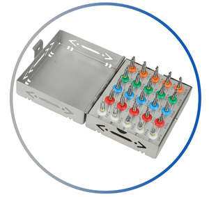 ชุดดอกสว่านรูปกรวยสำหรับปลูกฝังฟัน Sambrialmed International Dental Implant Conical Drills Kit 25 ชิ้น พร้อมจุกปิด  ชุดเครื่องมือผ่าตัดแบบใช้มือ SI-25-800 ได้รับการรับรองมาตรฐาน CE - Product Image 2