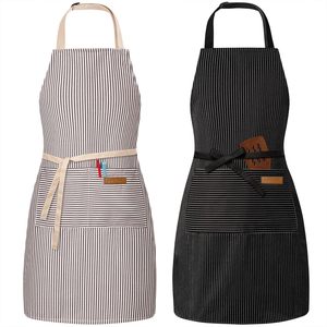 ผ้ากันเปื้อนทำครัวแบบกันน้ำ พรีเมียม สำหรับร้านน้ำชา ร้านกาแฟ ร้านอาหาร ครัวเรือน พร้อมโลโก้สั่งทำได้ สำหรับผู้ใหญ่ ทั้งชายและหญิง - Product Image 6