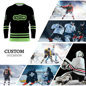 เสื้อฮอกกี้น้ำแข็งผู้ชายแบบกำหนดเองขายดีที่สุด พิมพ์ลายทีม OEM ได้ตามต้องการ ระบายอากาศได้ดี แขนยาว ไซส์ใหญ่ - Product Image 6