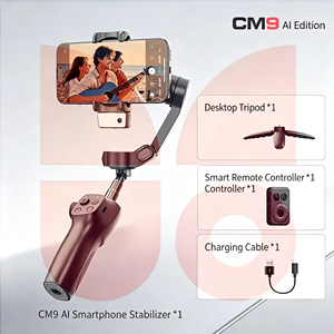 Estabilizador de Gimbal 3 en 1 con Barra de Extensión Integrada y Trípode Plegable, Gimbal para Teléfono Inteligente con Seguimiento por IA y Control Remoto BT - Product Image 5