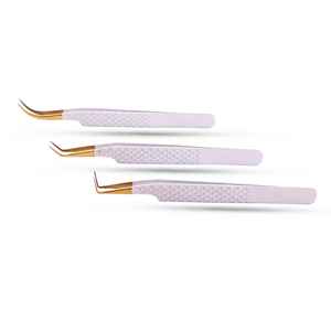Pinzas de Acero Inoxidable de Alta Calidad para Extensión de Pestañas, Duraderas, Resistentes al Óxido, Precisas, con Logotipo Grabado, Muestras Gratis - Product Image 2