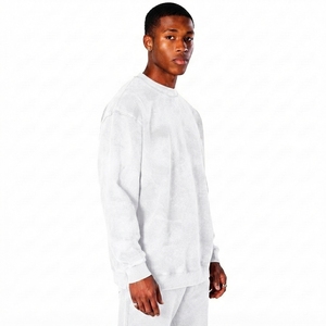 Sweat-shirt en molleton uni pour homme, coupe classique, 100% coton, écologique, à manches longues, design personnalisé, de haute qualité, lavage à l'acide, OEM - Product Image 5