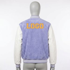 Chaqueta Varsity Personalizada para Hombre, OEM, de Alta Calidad, con Mangas de Cuero y Forro Polar, Estilo Universitario, para Colegio, Universidad, Béisbol - Product Image 2