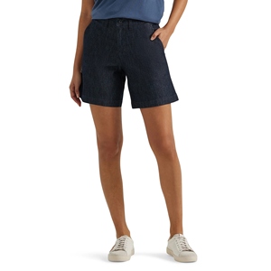 Women's Navy Blue <b>Drawstring</b> Shorts With Pockets Mid Waist Breathable Knitted Athletic Workout Shorts Casual Style - Product Image 6