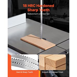 ใบเลื่อยสายพานเหล็กคาร์บอน SK5 ความแข็งแรงสูง ขนาด 72 นิ้ว 4 TPI ฟันคม 18 HRC ชุบแข็ง หนา 0.5 นิ้ว - Product Image 4