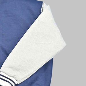 Veste Letterman Varsity de baseball personnalisée de haute qualité pour hommes col montant avec broderie fabricant de manches en cuir enduit - Product Image 3