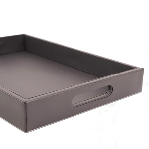 Bandeja de servicio decorativa de MDF versátil con asas Bandeja multiusos para desayuno Té Café Comidas Snack Cocina Comedor Encimera - Product Image 4