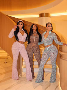 Conjunto de Pantalones con Cinturón y Chaqueta de Manga Larga con Estampado de Leopardo, Estilo Occidental y Oriental, Nueva Moda 2026, Primavera-Verano - Product Image 4